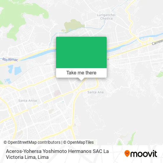 Mapa de Aceros-Yohersa Yoshimoto Hermanos SAC La Victoria Lima