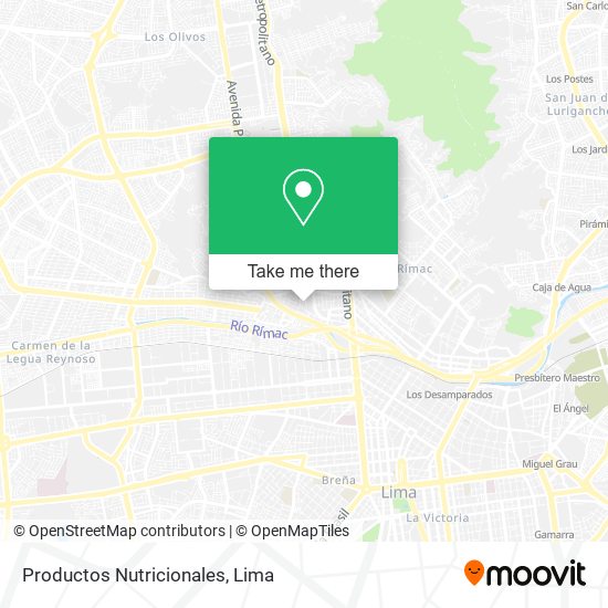 Productos Nutricionales map