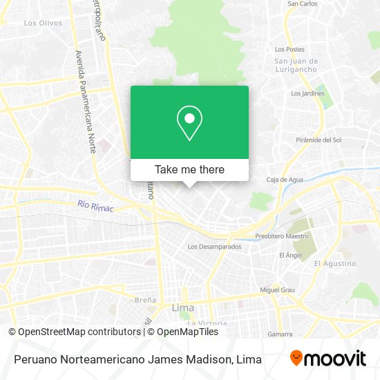 Peruano Norteamericano James Madison map