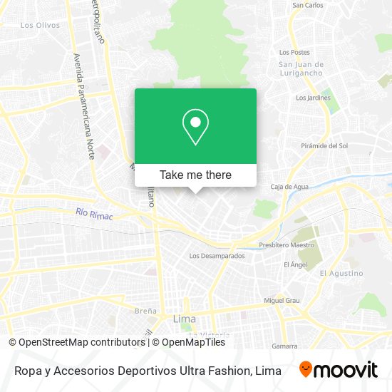 Ropa y Accesorios Deportivos Ultra Fashion map