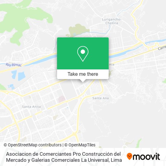 Asociacion de Comerciantes Pro Construcción del Mercado y Galerias Comerciales La Universal map