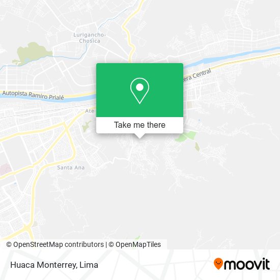 Huaca Monterrey map