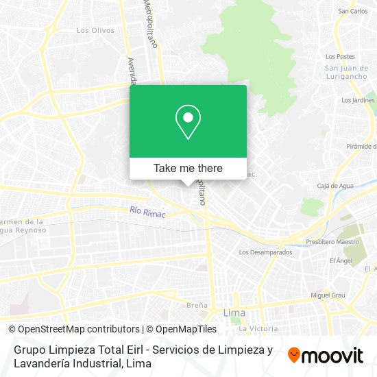 Mapa de Grupo Limpieza Total Eirl - Servicios de Limpieza y Lavandería Industrial