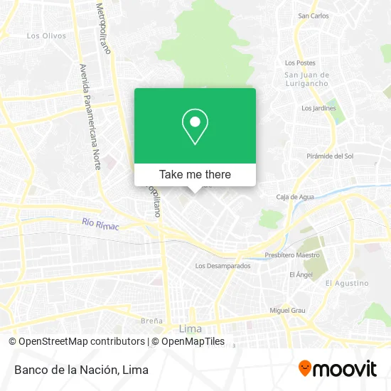 Mapa de Banco de la Nación