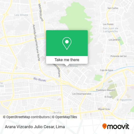 Arana Vizcardo Julio Cesar map