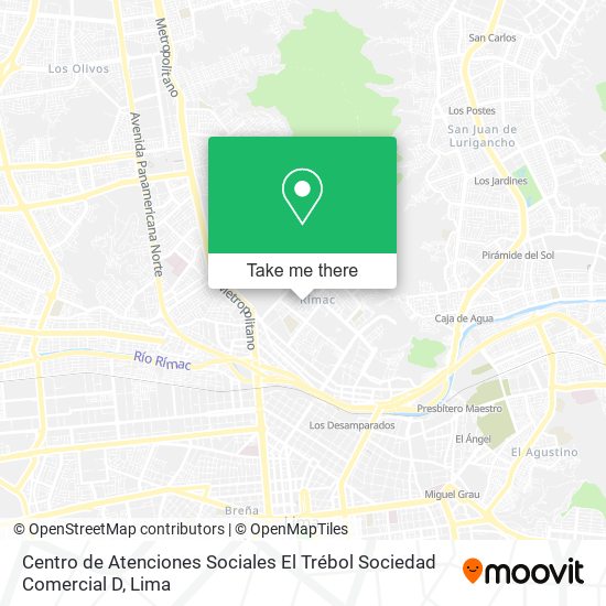 Mapa de Centro de Atenciones Sociales El Trébol Sociedad Comercial D