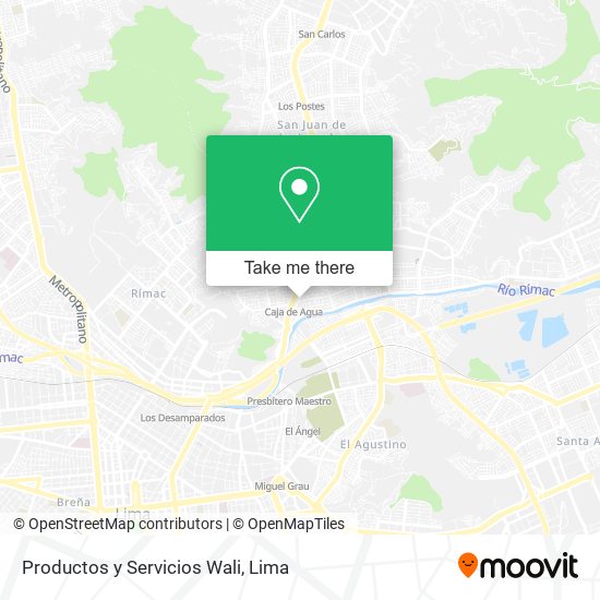 Productos y Servicios Wali map