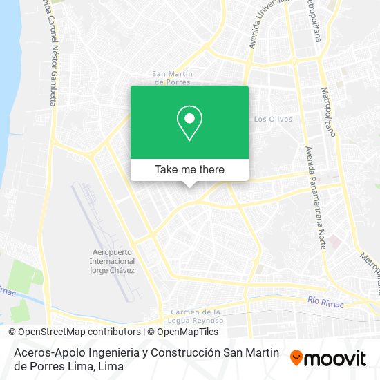 Mapa de Aceros-Apolo Ingenieria y Construcción San Martin de Porres Lima