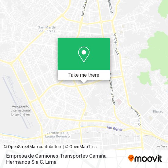Empresa de Camiones-Transportes Camiña Hermanos S a C map