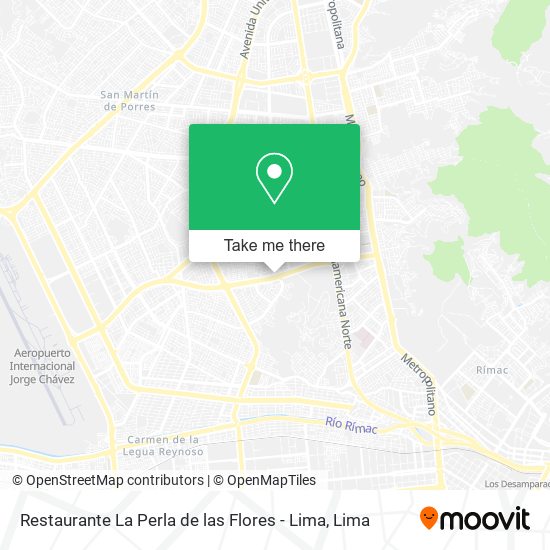 Restaurante La Perla de las Flores - Lima map