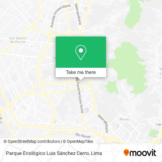 Parque Ecológico Luis Sánchez Cerro map