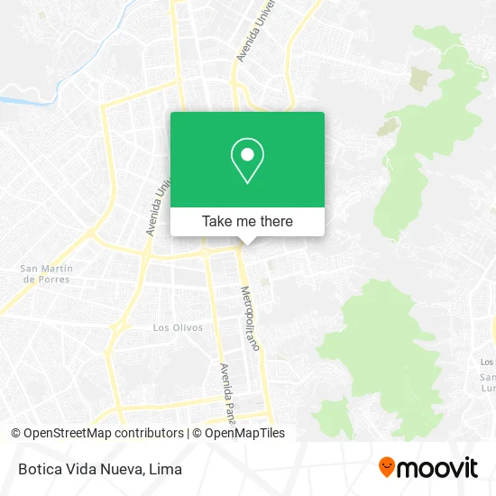 Mapa de Botica Vida Nueva