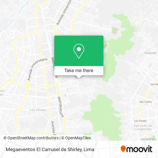 Mapa de Megaeventos El Carrusel de Shirley