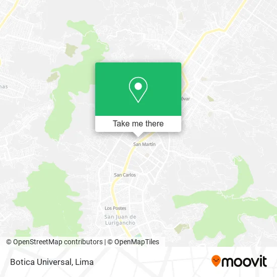 Botica Universal map