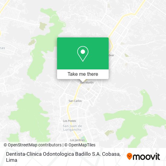 Dentista-Clínica Odontologica Badillo S.A. Cobasa map