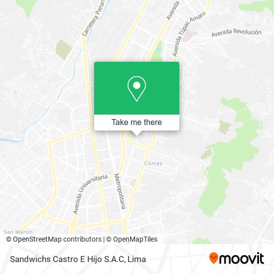 Sandwichs Castro E Hijo S.A.C map