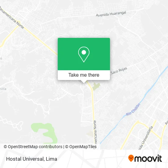Hostal Universal map
