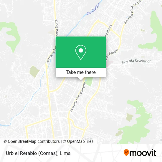 Urb  el Retablo (Comas) map