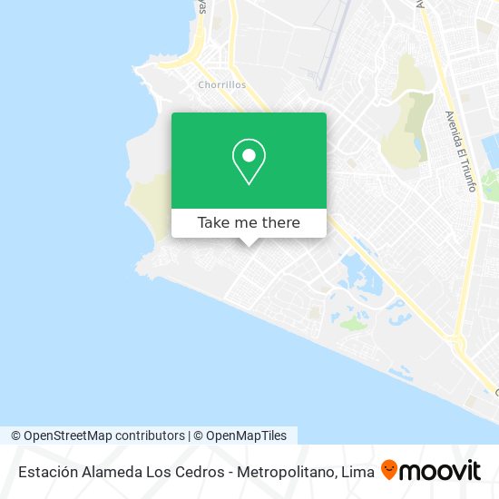 Mapa de Estación Alameda Los Cedros - Metropolitano