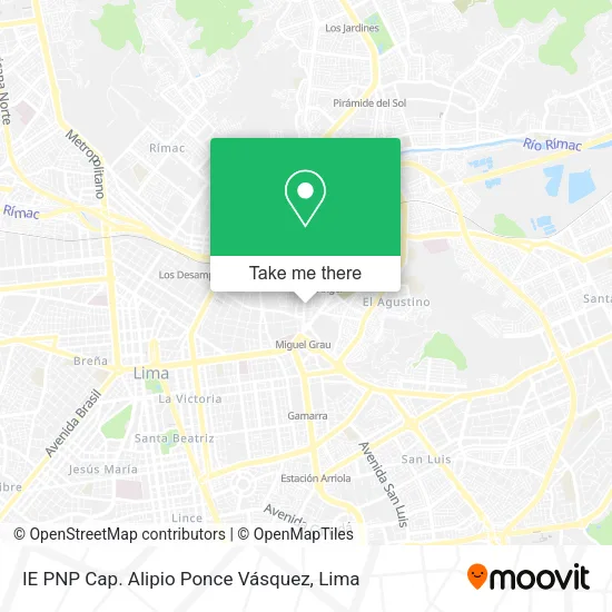 Mapa de IE PNP Cap. Alipio Ponce Vásquez