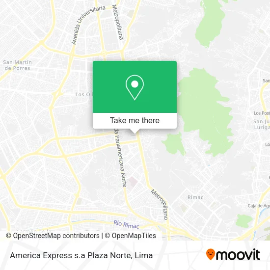 Mapa de America Express s.a Plaza Norte