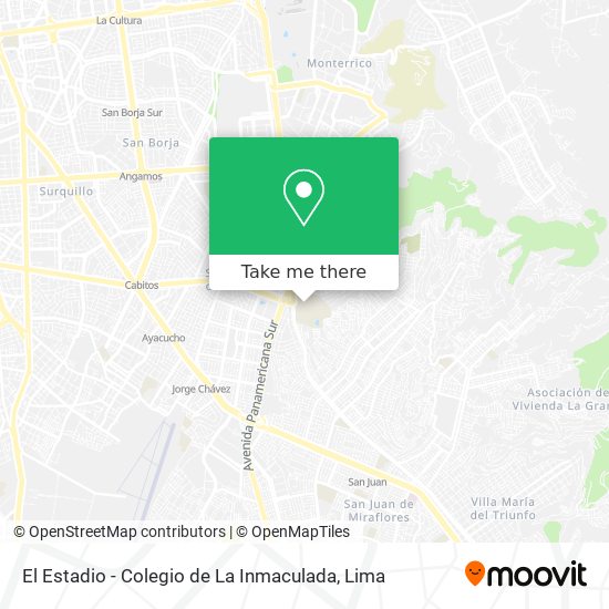 Mapa de El Estadio - Colegio de La Inmaculada