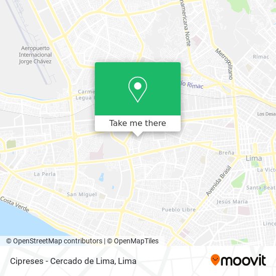 Cipreses - Cercado de Lima map