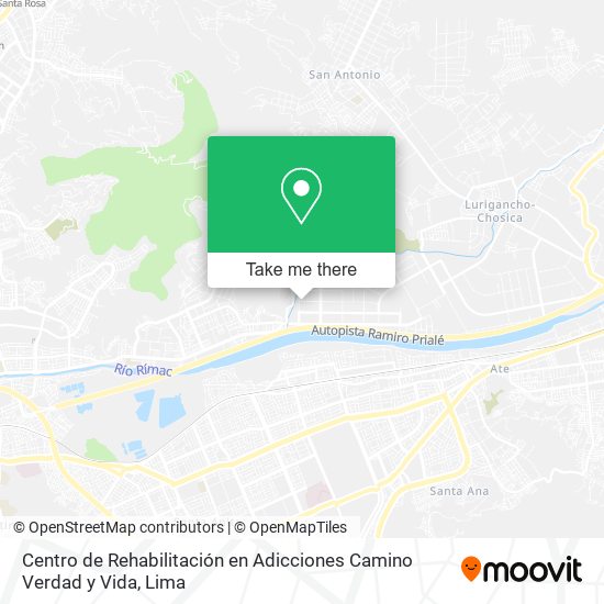 Centro de Rehabilitación en Adicciones Camino Verdad y Vida map