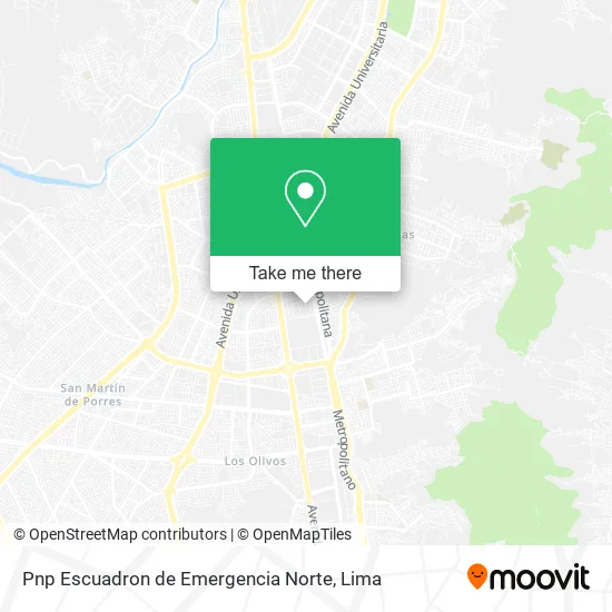 Mapa de Pnp Escuadron de Emergencia Norte