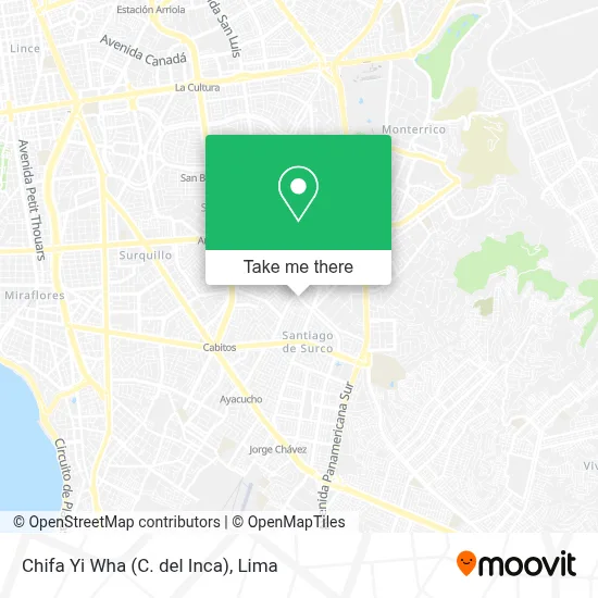 Chifa Yi Wha (C. del Inca) map