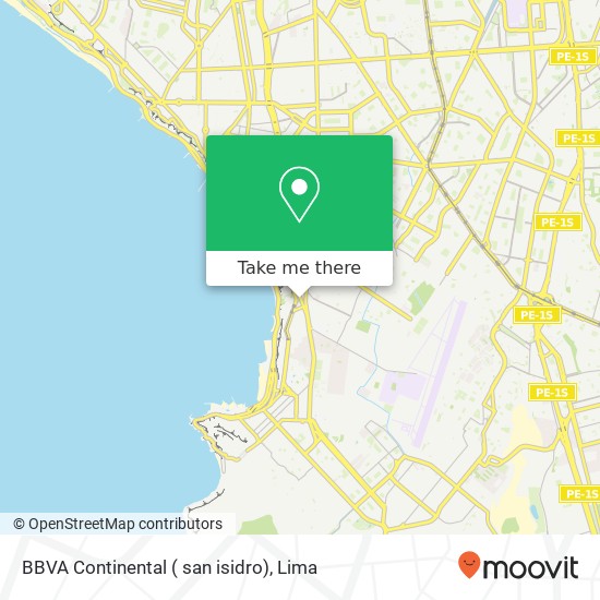 BBVA Continental ( san isidro) map