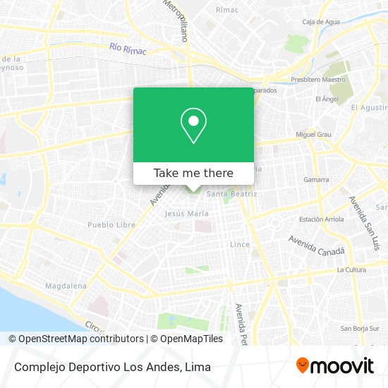 Complejo Deportivo Los Andes map