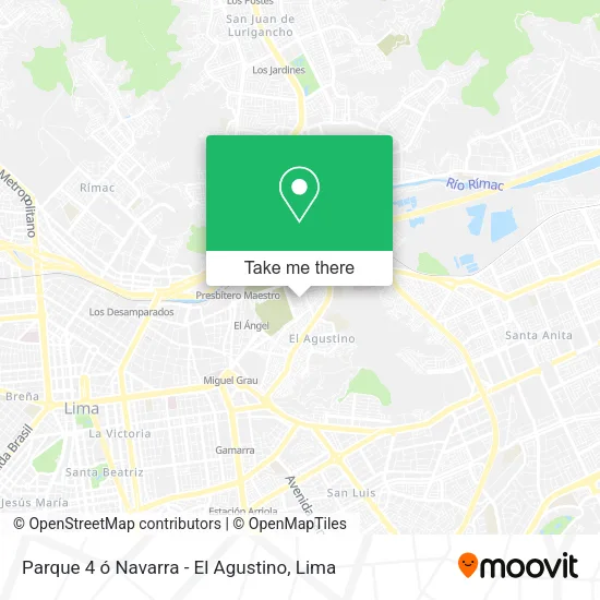 Parque 4 ó Navarra - El Agustino map