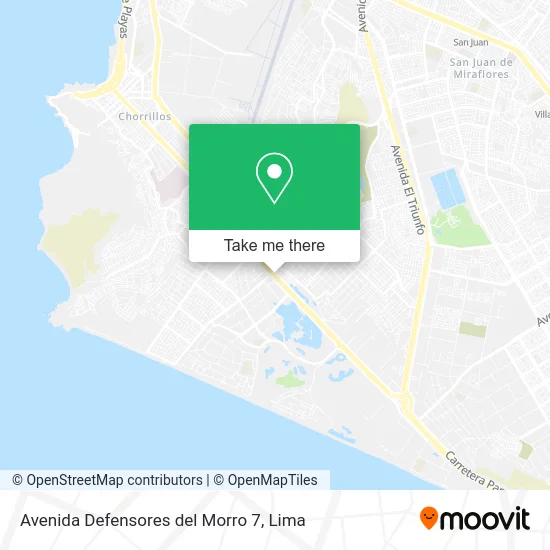 Avenida Defensores del Morro 7 map