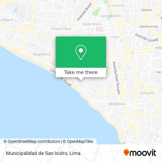 Mapa de Municipalidad de San Isidro