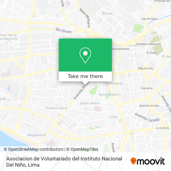 Asociacion de Voluntariado del Instituto Nacional Del Niño map