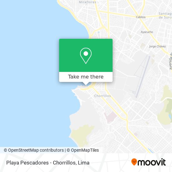 Playa Pescadores - Chorrillos map