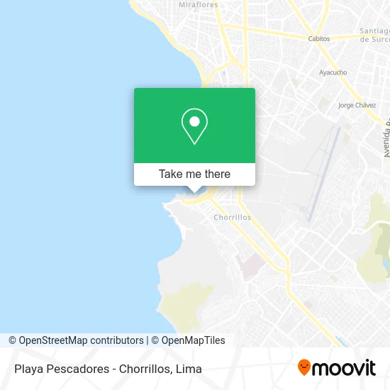 Playa Pescadores - Chorrillos map
