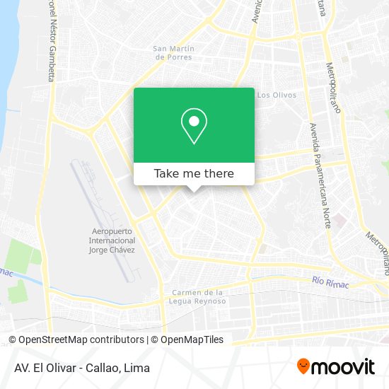 Mapa de AV. El Olivar - Callao