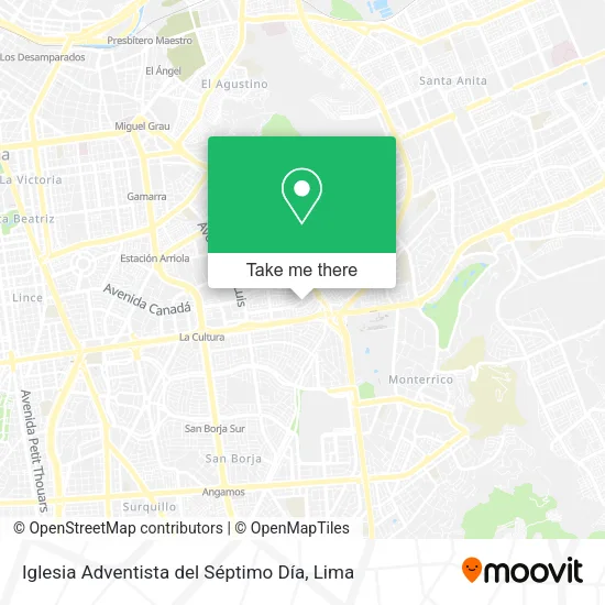 Mapa de Iglesia Adventista del Séptimo Día