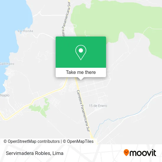 Servimadera Robles map