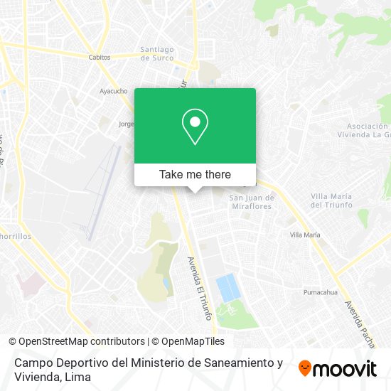 Campo Deportivo del Ministerio de Saneamiento y Vivienda map