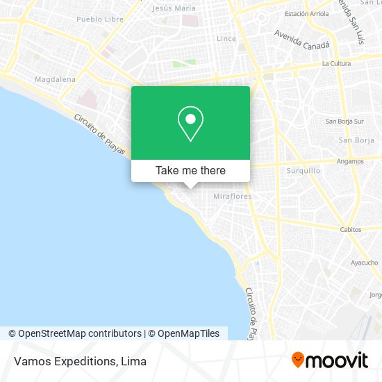 Vamos Expeditions map