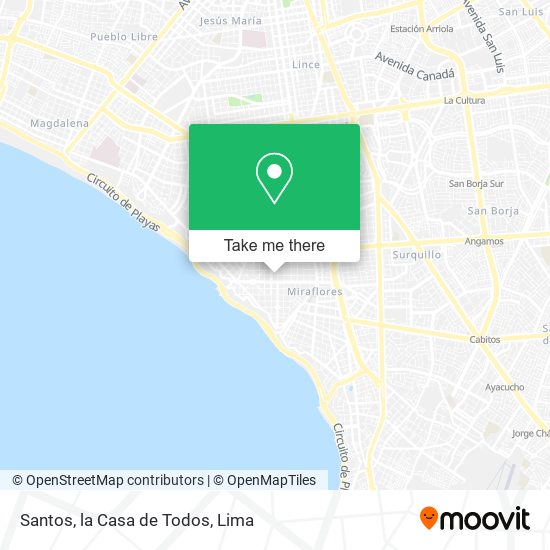 Santos, la Casa de Todos map