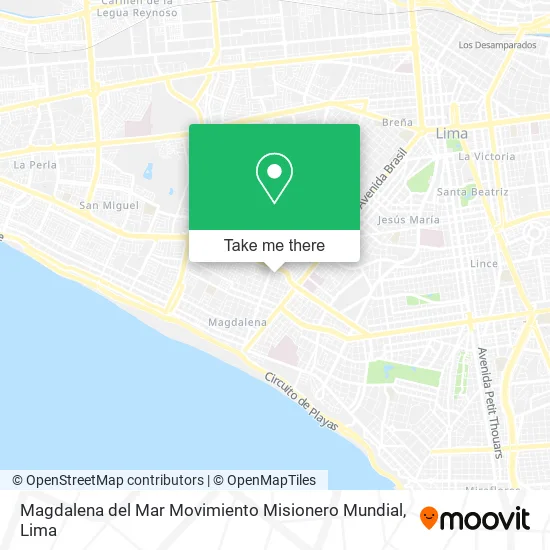 Mapa de Magdalena del Mar Movimiento Misionero Mundial