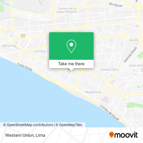 Western Union map