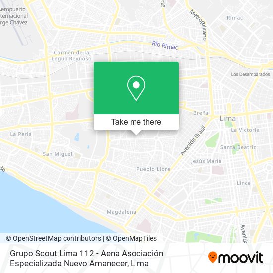 Grupo Scout Lima 112 - Aena Asociación Especializada Nuevo Amanecer map