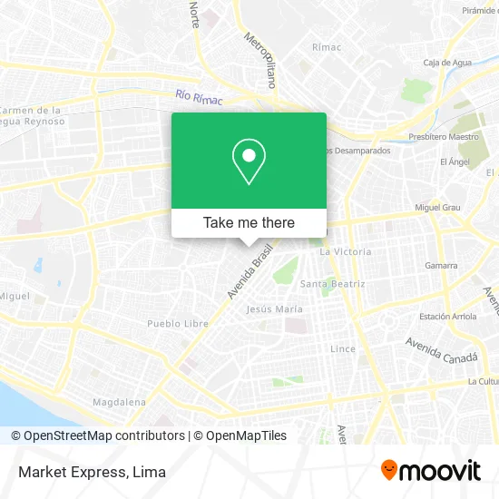 Market Express map