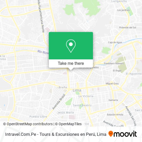 Mapa de Intravel.Com.Pe - Tours & Excursiones en Perú