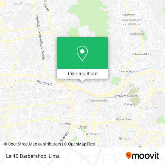 Mapa de La 40 Barbershop